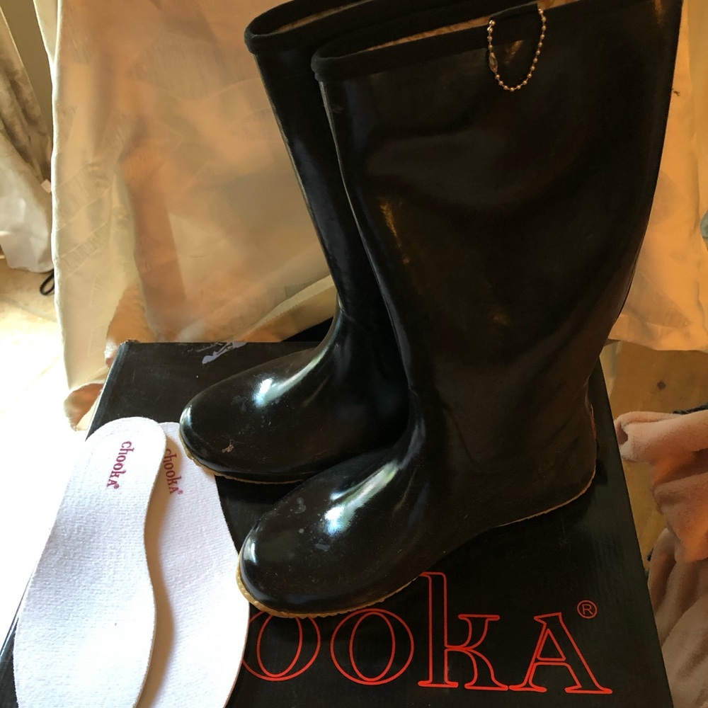 Chooka foldable rain boots sz 8